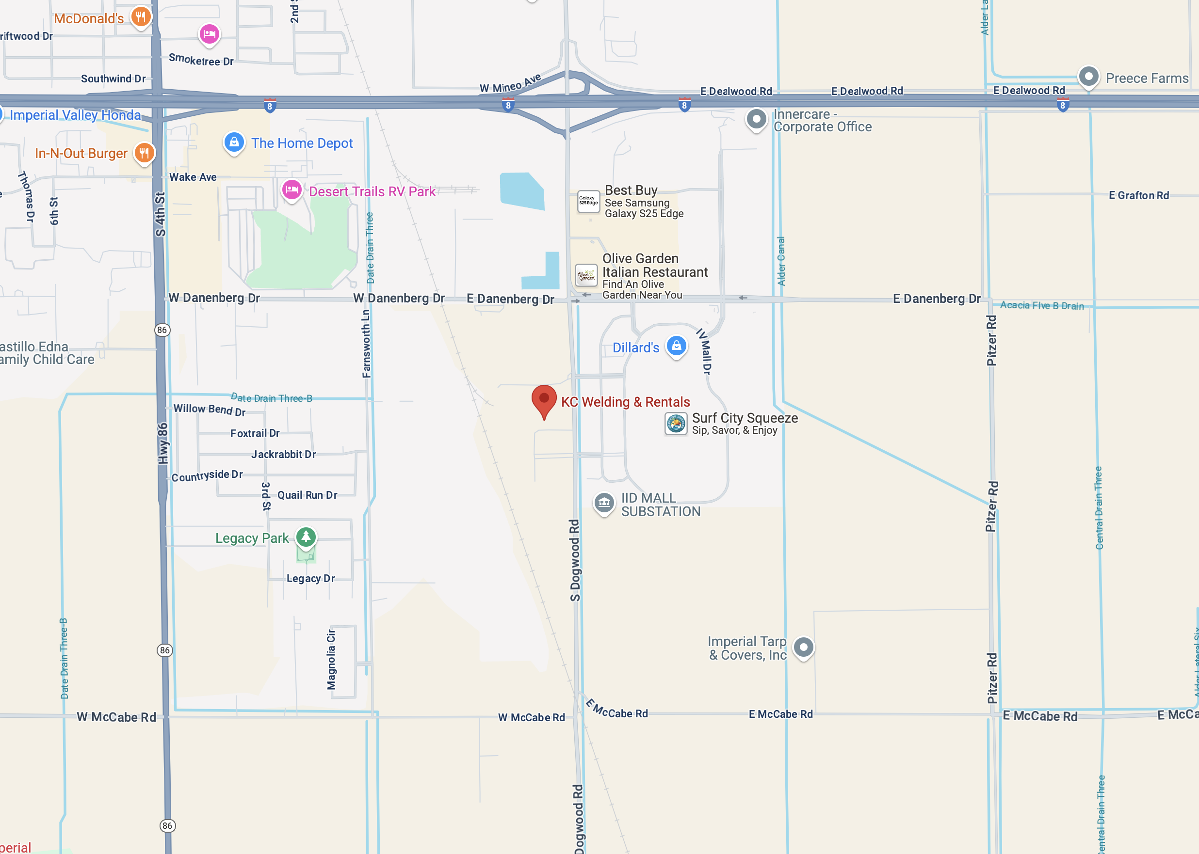 Google map of KC Welding & Rentals